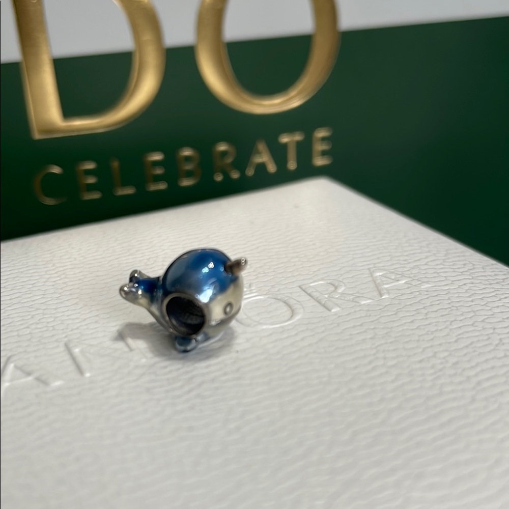 Pandora Blue Narwhal Charm - Picture 2 of 5